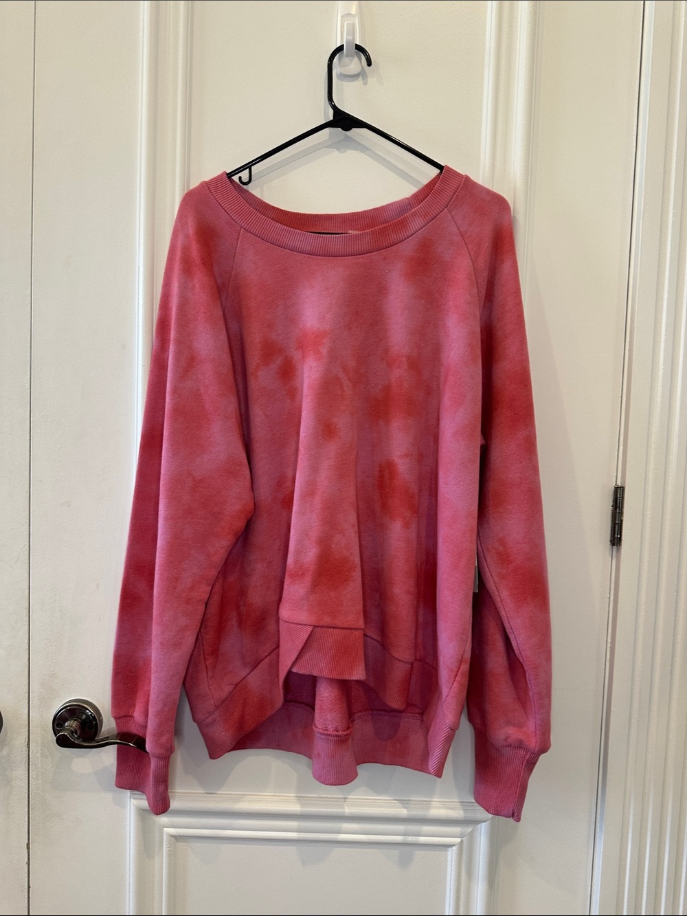 Zella Pink Tie-Dye Scoop Neck Sweatshirt
